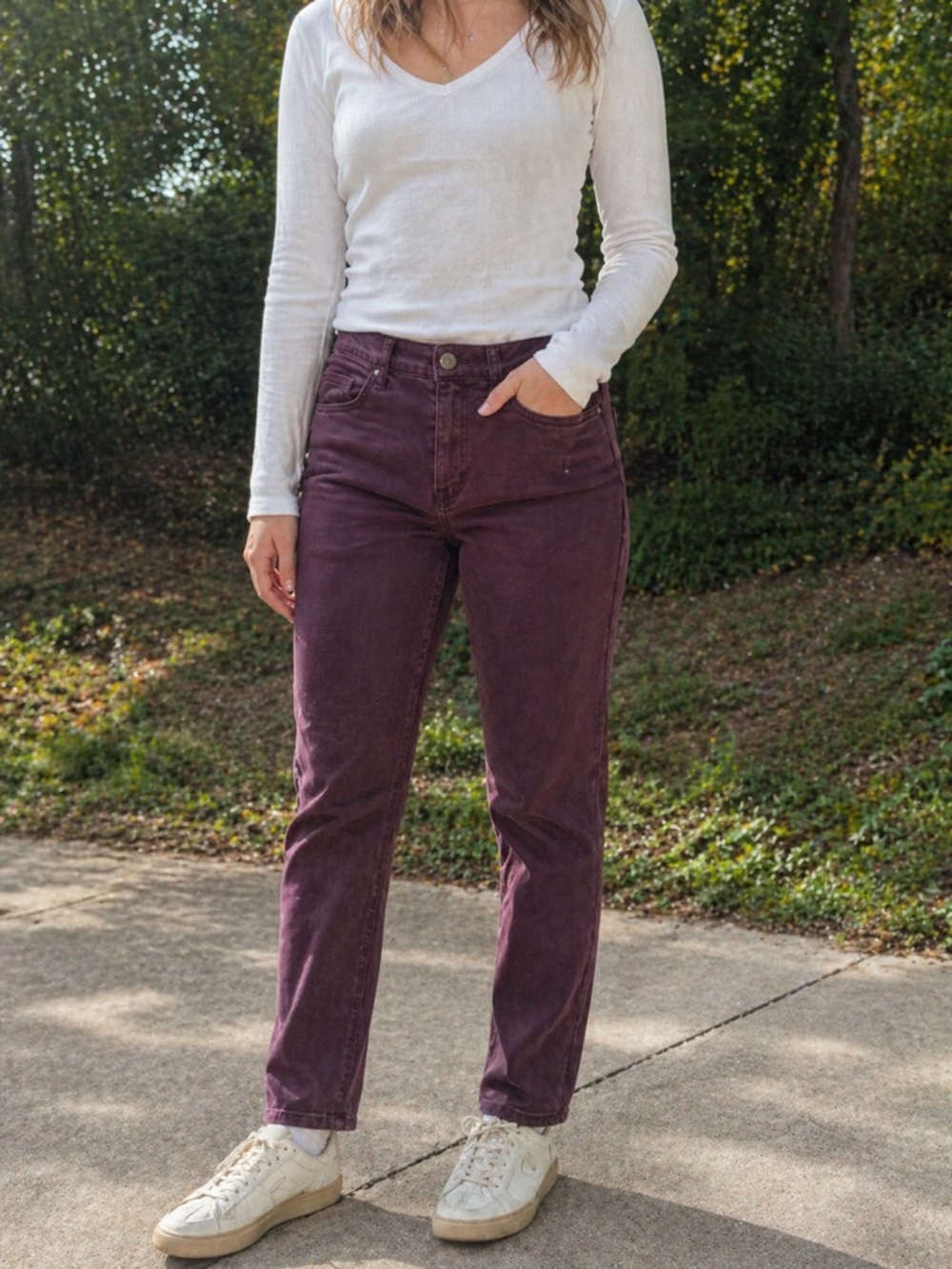 Democracy “Ab”solution Women’s Purple Skinny Pants – Size 12